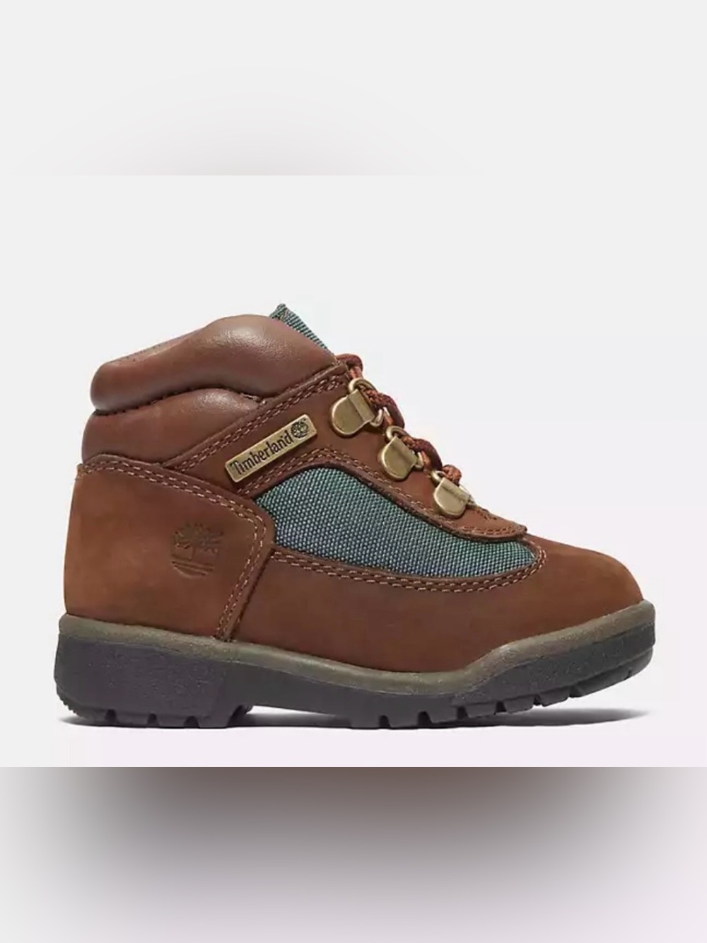 Timberland Field Mid Boot Kids Brown and Green 8 M Toddler